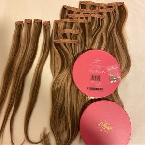 Luxy Classic Ash Brown Highlights Extensions